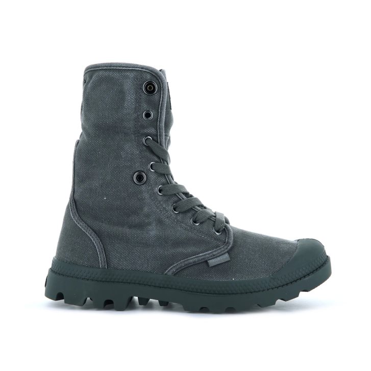 Bottes Palladium Baggy Femme Grise Foncé | FR FUO081J